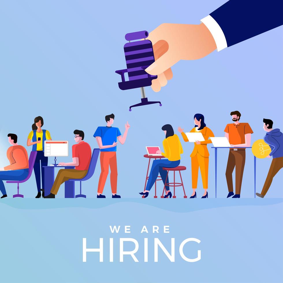 Hr Chooses An Employee From Hiring Vector